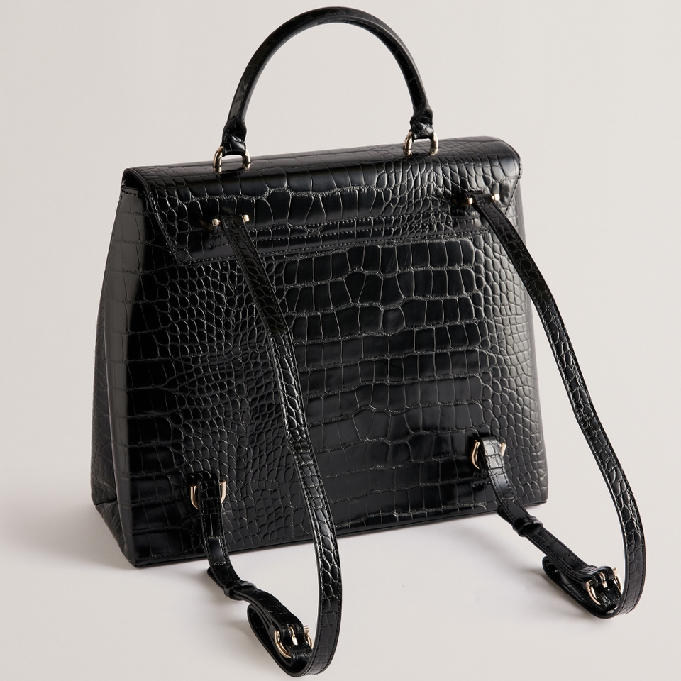 Ted Baker Women's Aaliya Croc-Effect Backpack - Black