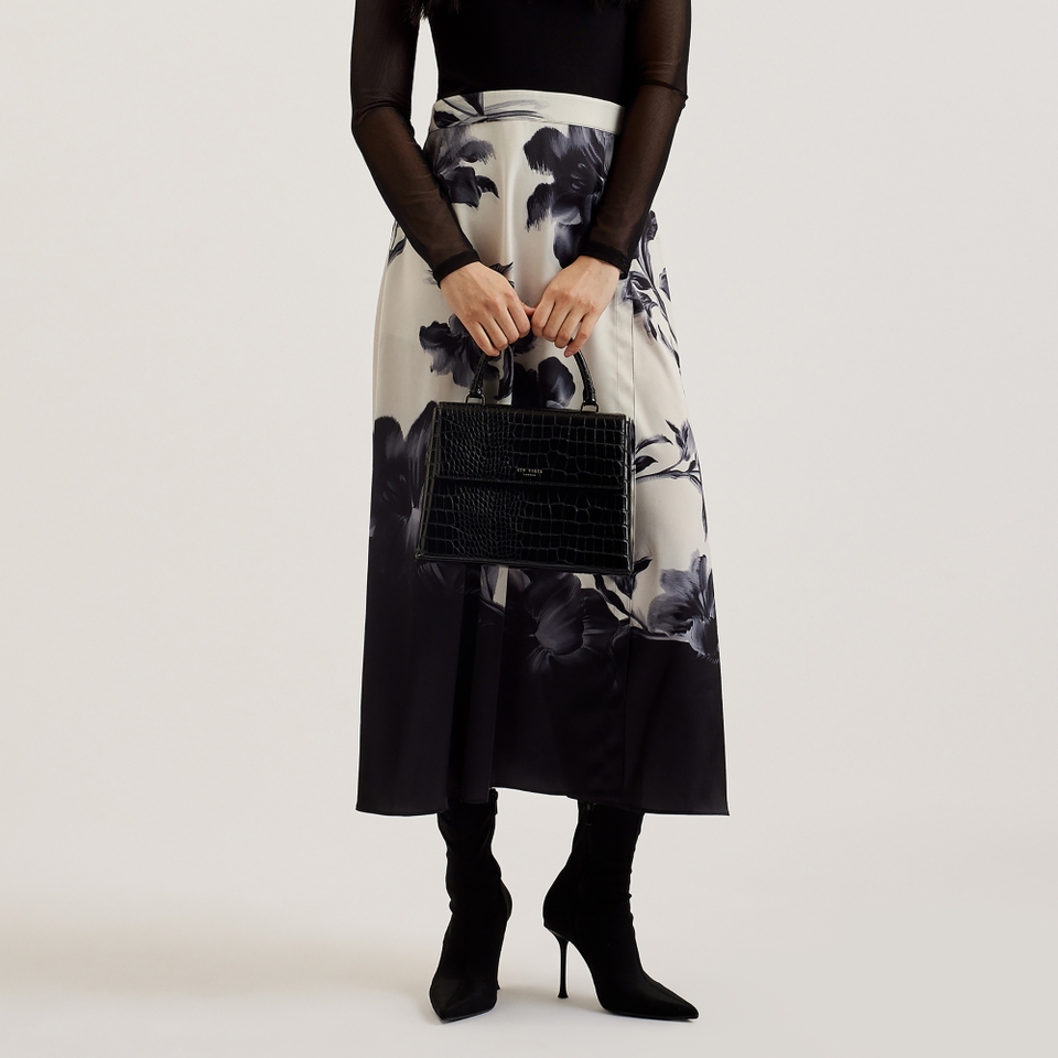Ted Baker Aynissa Croc-Effect Top Handle Large Bag
