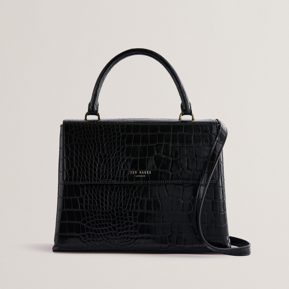 Ted Baker Aynissa Croc-Effect Top Handle Large Bag