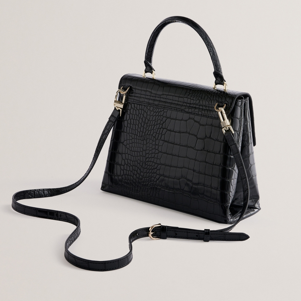 Ted Baker Aynissa Croc-Effect Top Handle Large Bag