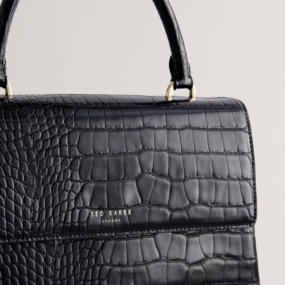 Ted Baker Aynissa Croc-Effect Top Handle Large Bag