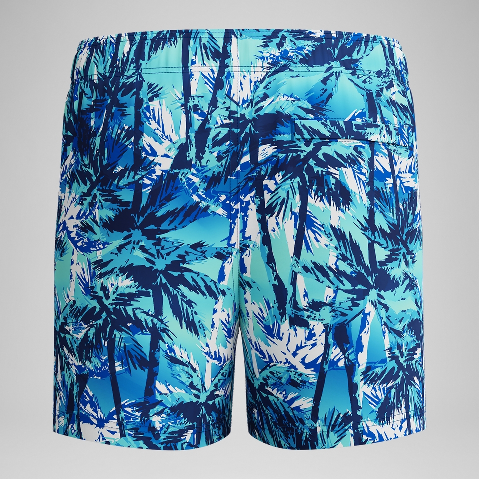 Bedruckte Badeshorts 33 cm Blau für Jungen