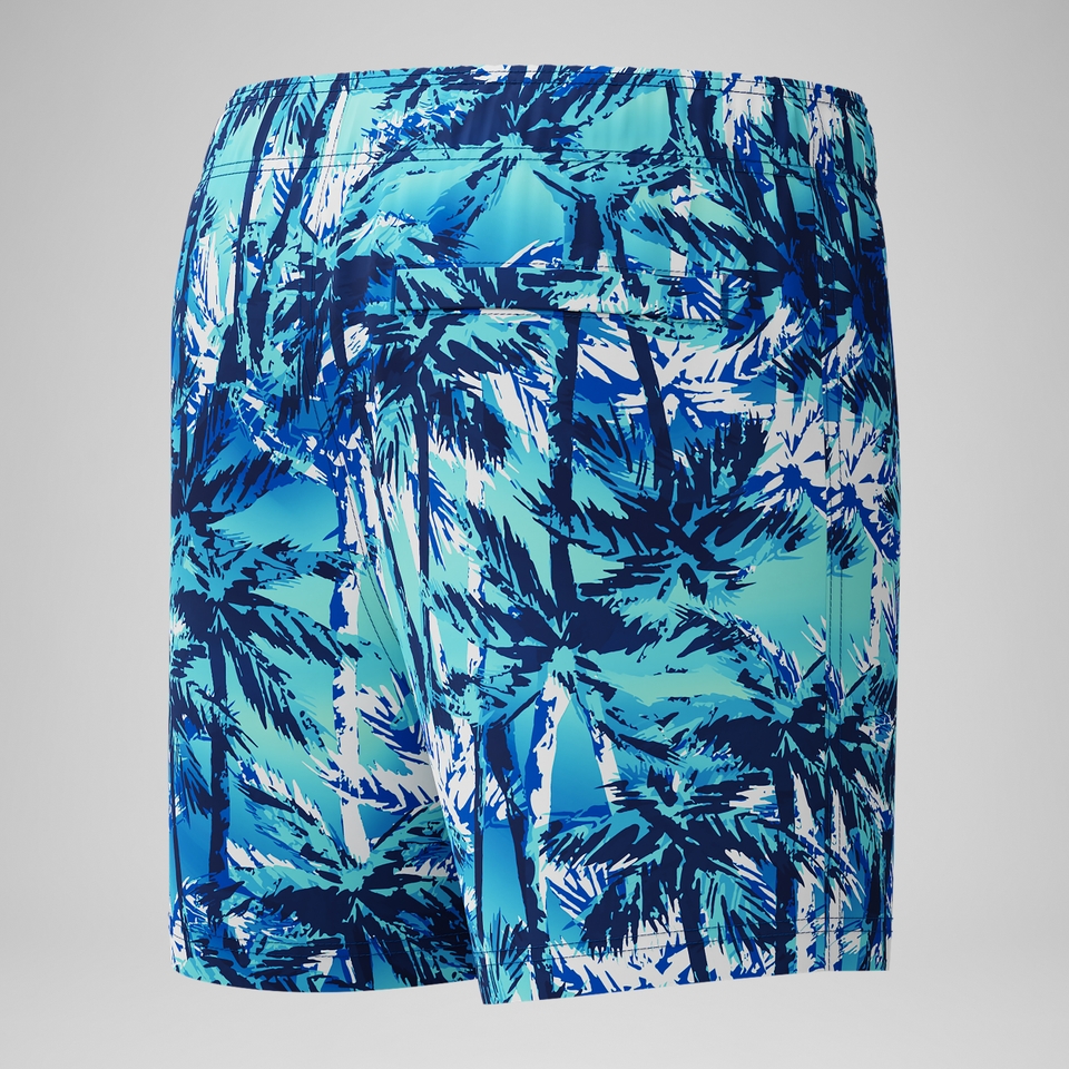 Bedruckte Badeshorts 33 cm Blau für Jungen