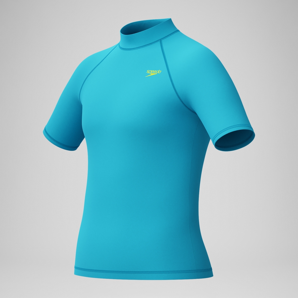 Kurzärmliges Bedrucktes Rash-Top Blau für Jungen