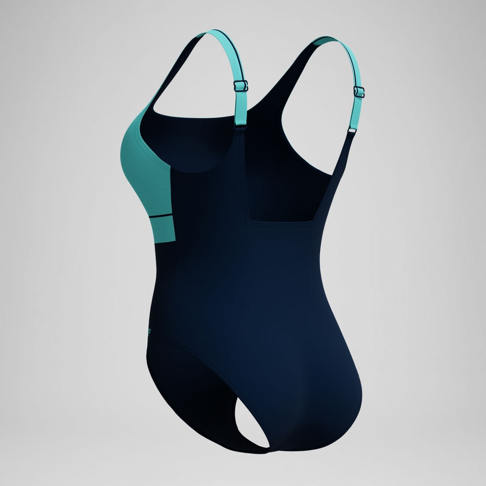 Women's Shaping Contour Eclipse Swimsuit Navy/Turquoise