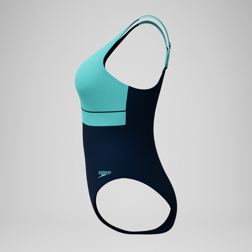 Women's Shaping Contour Eclipse Swimsuit Navy/Turquoise