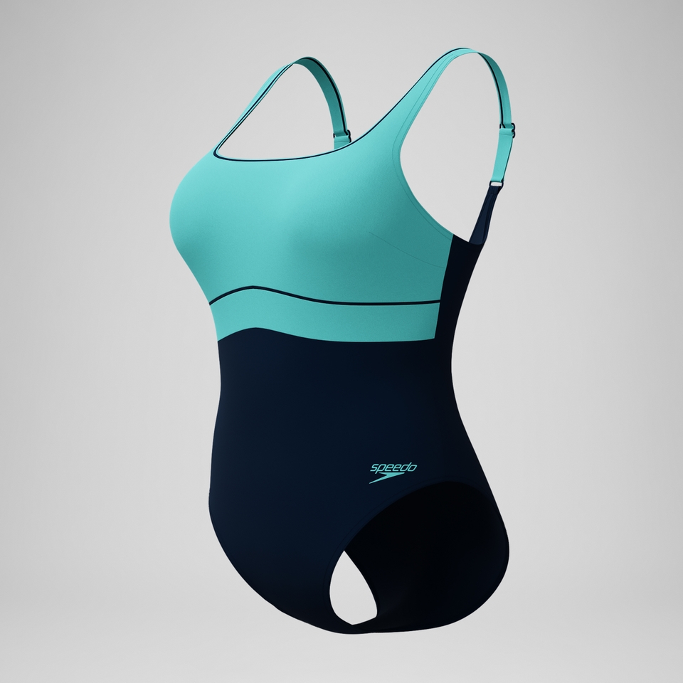 Women's Shaping Contour Eclipse Swimsuit Navy/Turquoise