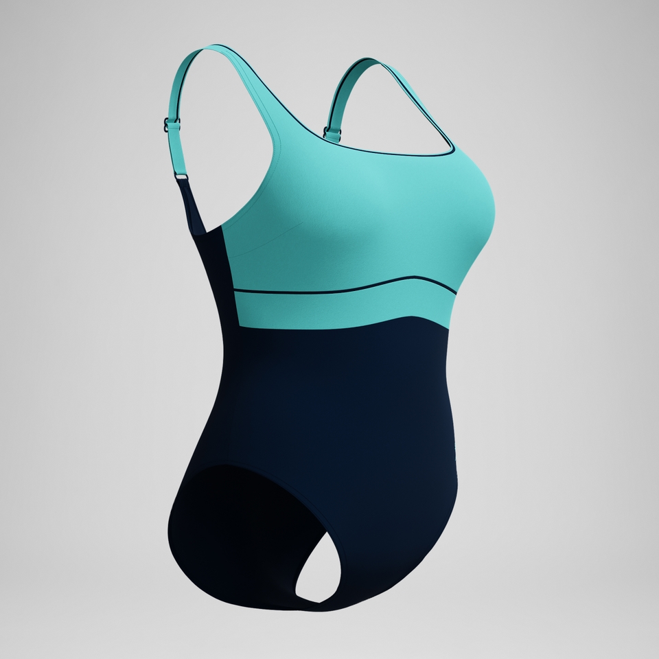 Women's Shaping Contour Eclipse Swimsuit Navy/Turquoise