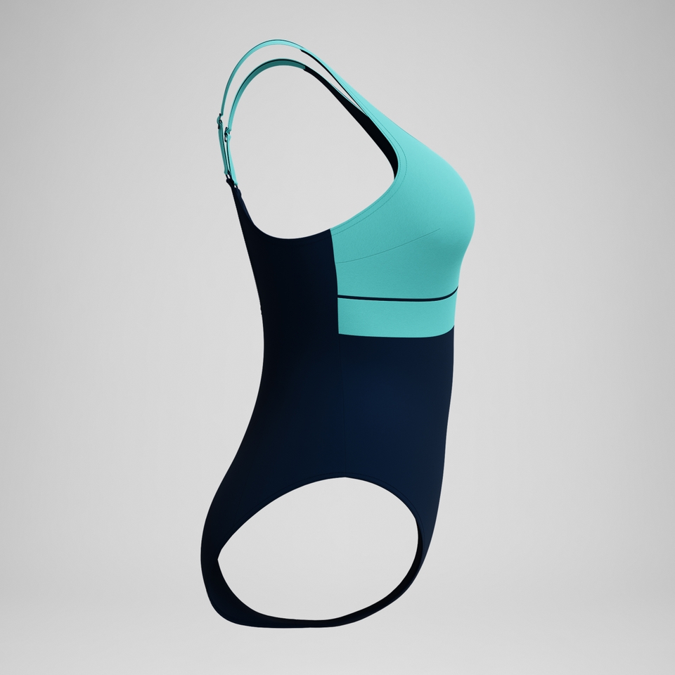 Women's Shaping Contour Eclipse Swimsuit Navy/Turquoise