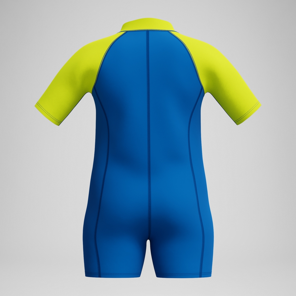 Essential Schwimmlern-Neopren-Badeanzug Blau/Gelb für Jungen