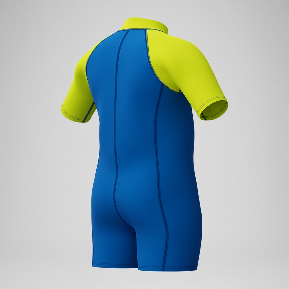Essential Schwimmlern-Neopren-Badeanzug Blau/Gelb für Jungen