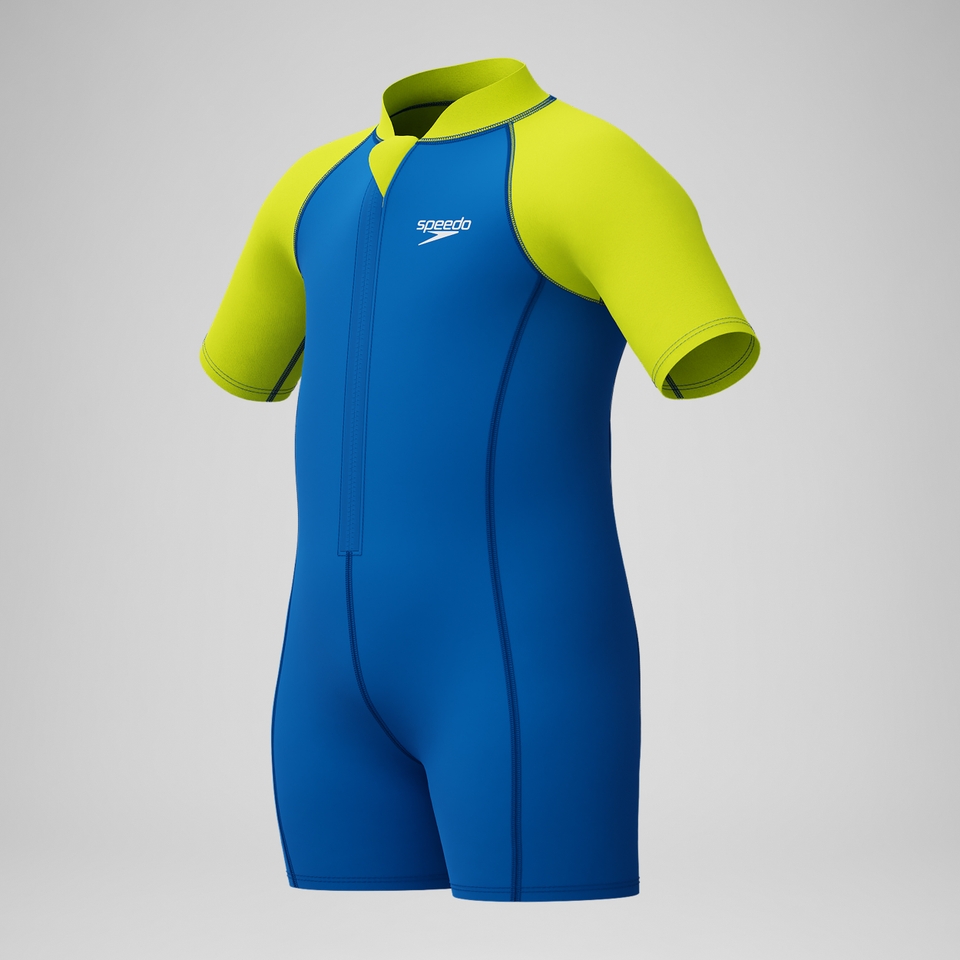 Essential Schwimmlern-Neopren-Badeanzug Blau/Gelb für Jungen