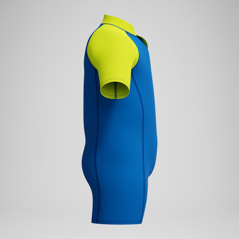 Essential Schwimmlern-Neopren-Badeanzug Blau/Gelb für Jungen