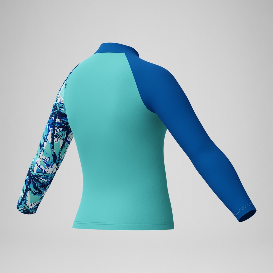 Langärmliges Bedrucktes Rash-Top Blau für Jungen