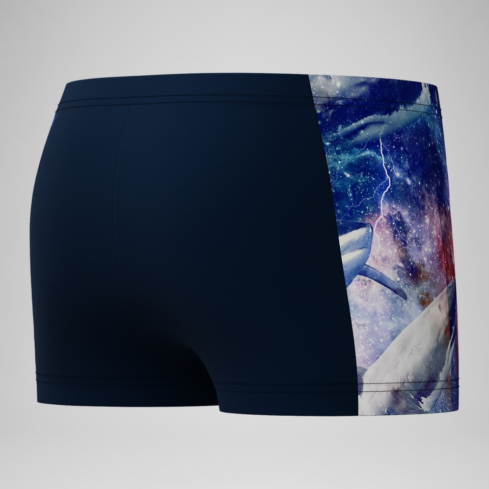 Short de bain Aquashort Garçon Digital Panel bleu marine