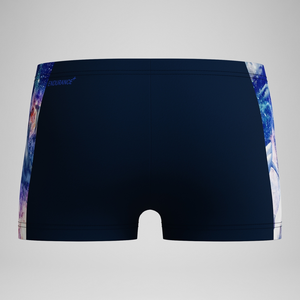 Short de bain Aquashort Garçon Digital Panel bleu marine