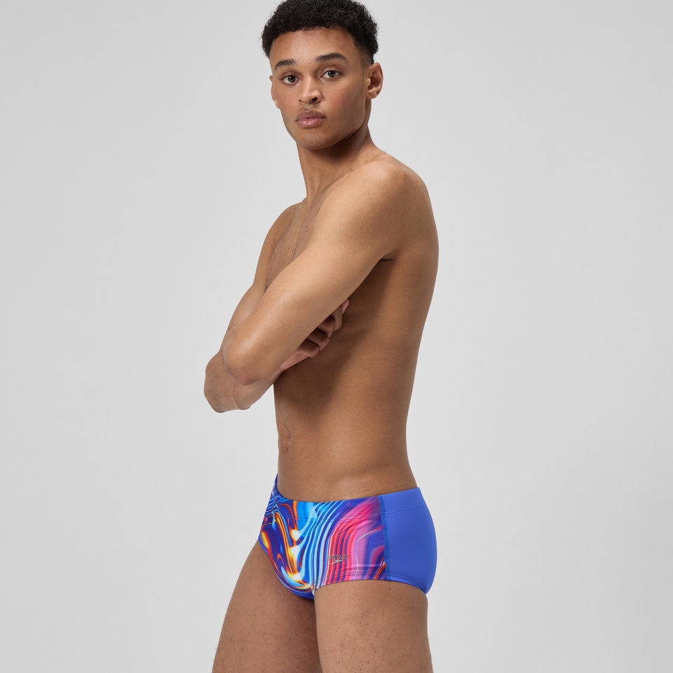 Slip de bain Homme Club Training Placement 13,5 cm bleu/rose