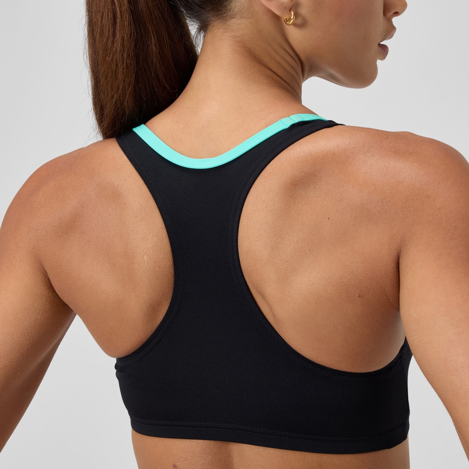 Placement-Bikini Schwarz/Gelb für Damen