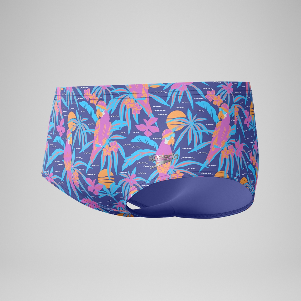 Club Training Bedruckte Badehose 13,5 cm Marineblau/Pink für Herren