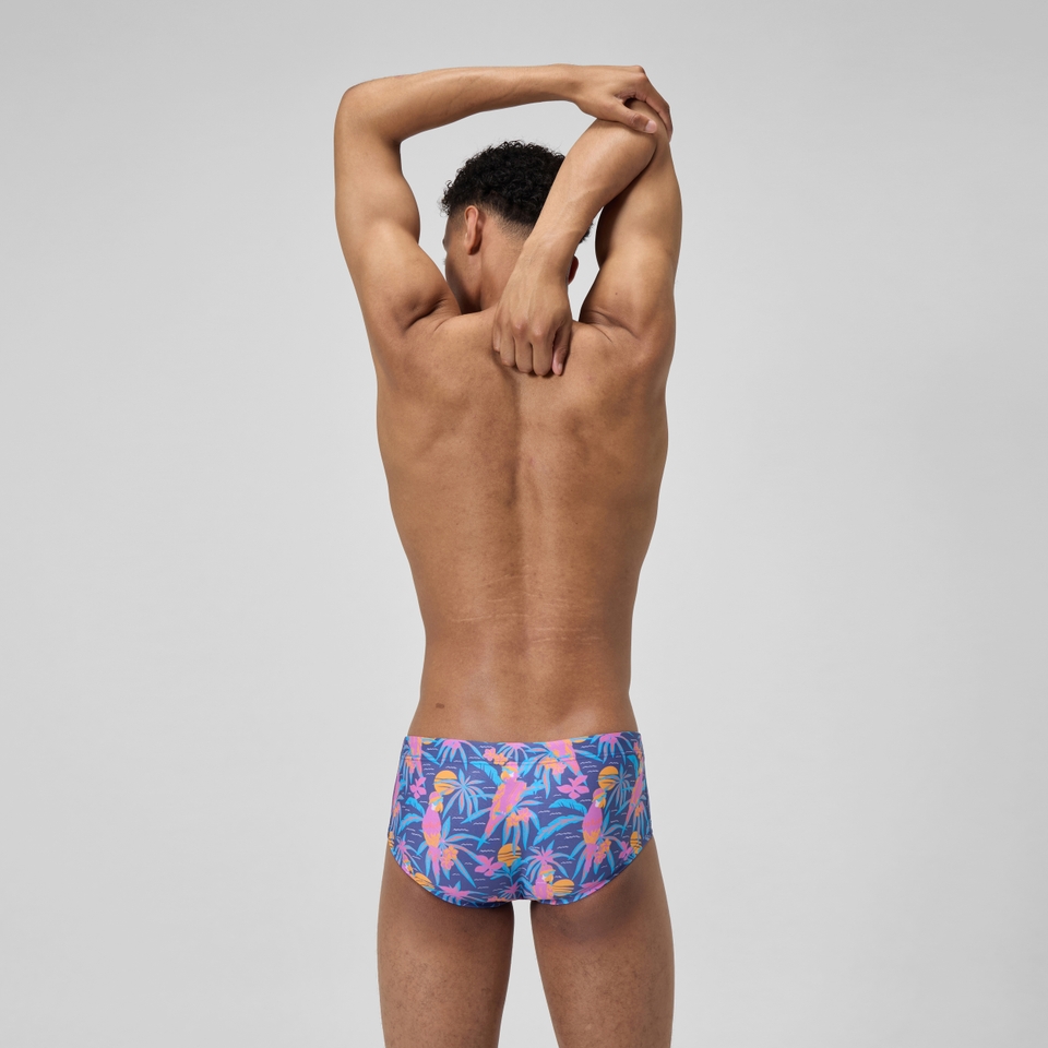 Club Training Bedruckte Badehose 13,5 cm Marineblau/Pink für Herren
