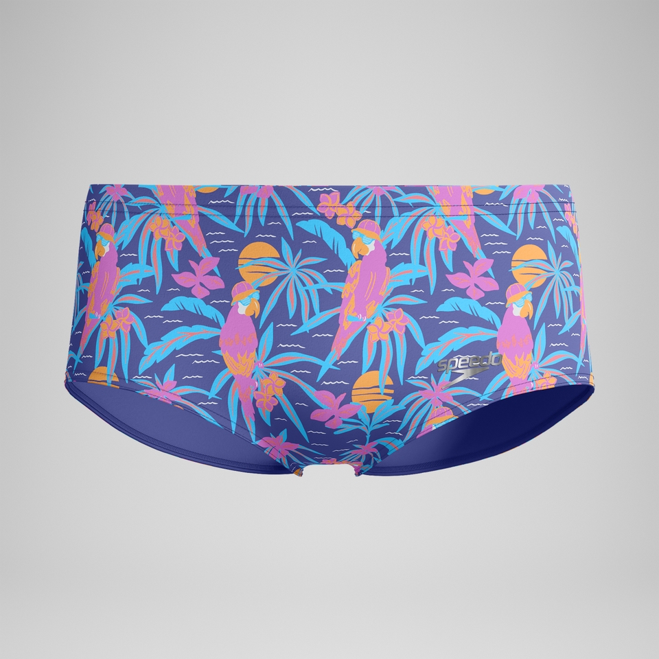 Club Training Bedruckte Badehose 13,5 cm Marineblau/Pink für Herren