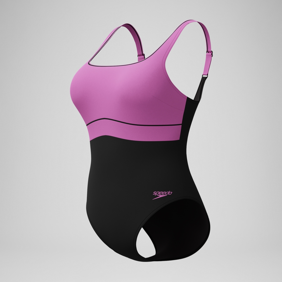 Women's Shaping Contour Eclipse Swimsuit Black/Pink