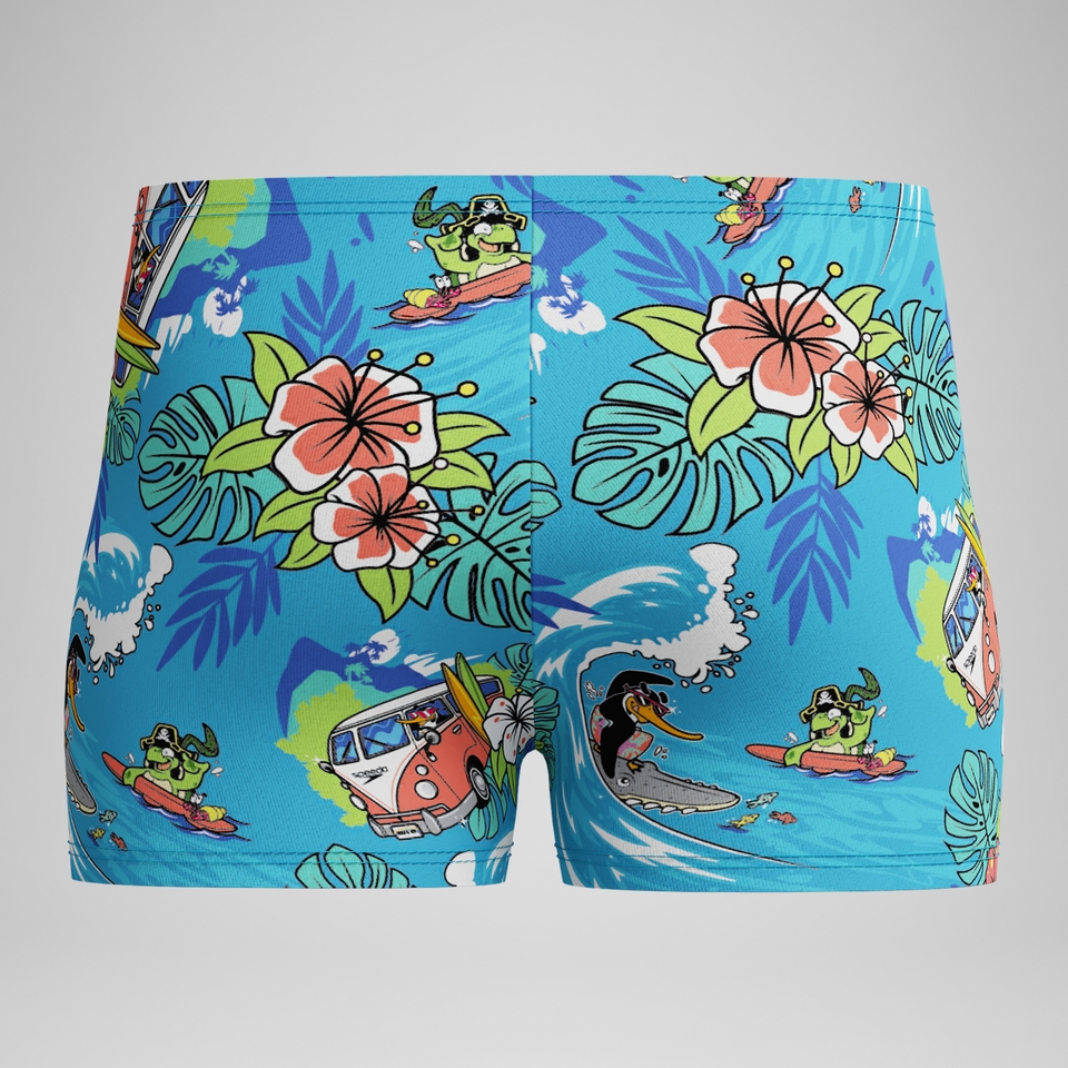 Schwimmlern-Badeshorts 28 cm Blau für Jungen