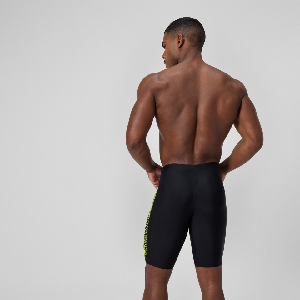 Medley Logo-Schwimmhose Schwarz/Gelb für Herren