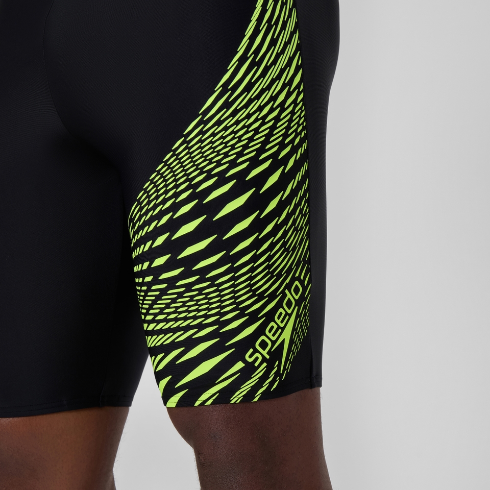 Medley Logo-Schwimmhose Schwarz/Gelb für Herren