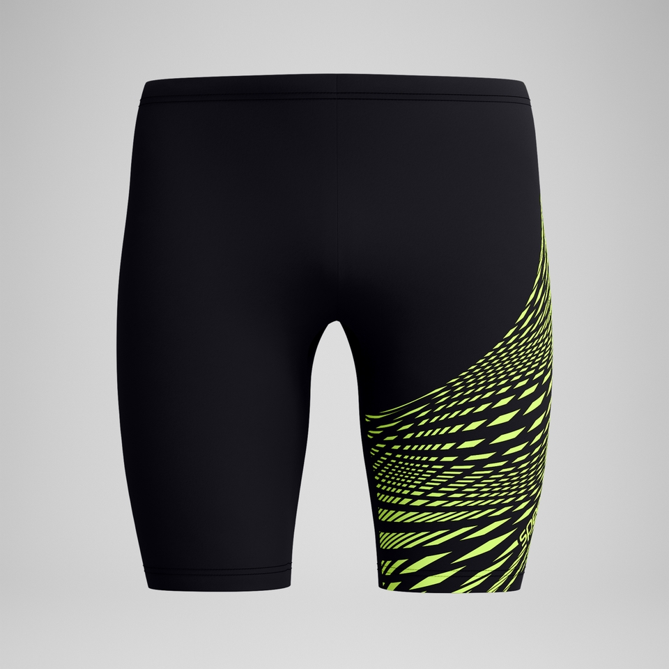 Medley Logo-Schwimmhose Schwarz/Gelb für Herren