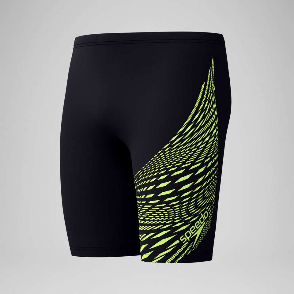 Medley Logo-Schwimmhose Schwarz/Gelb für Herren