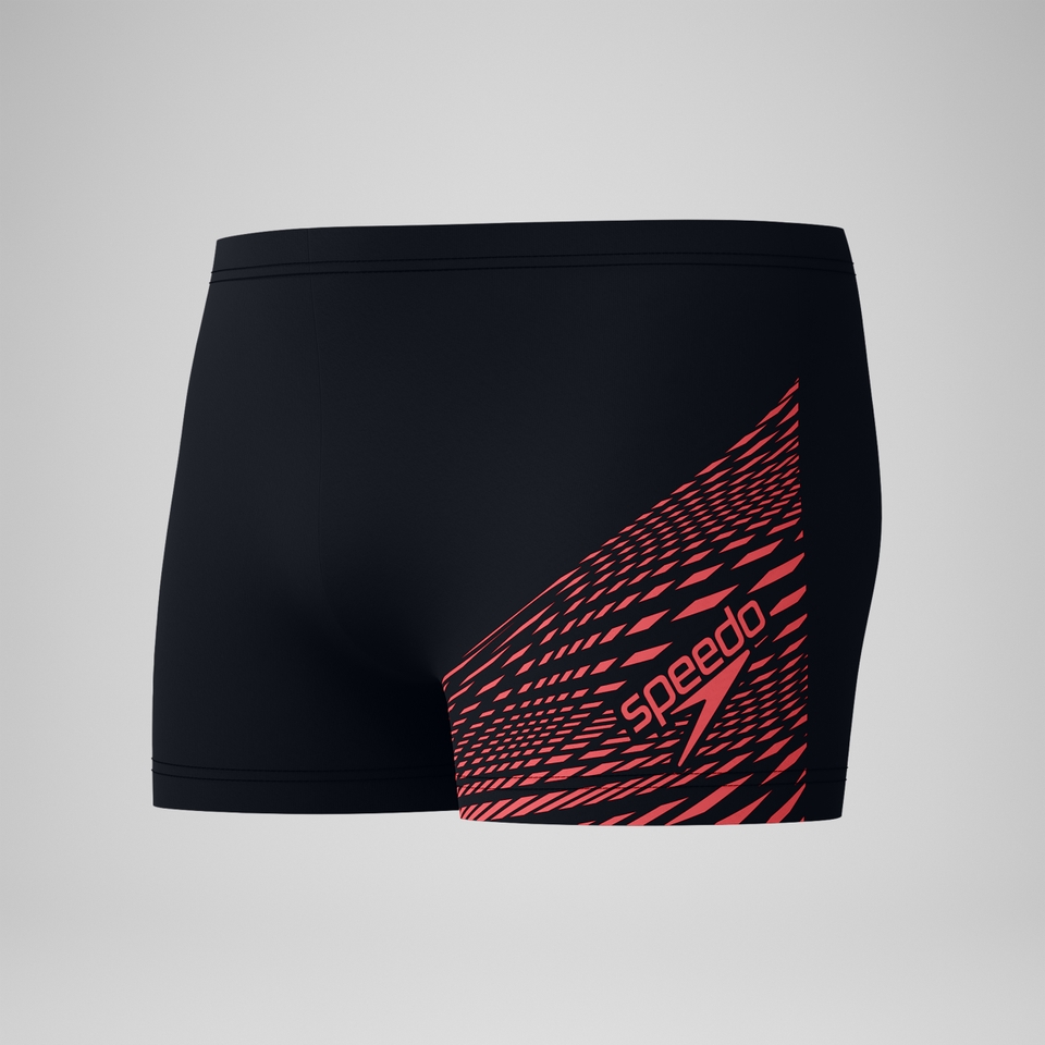 Men's Medley Logo Aquashort Black/Coral