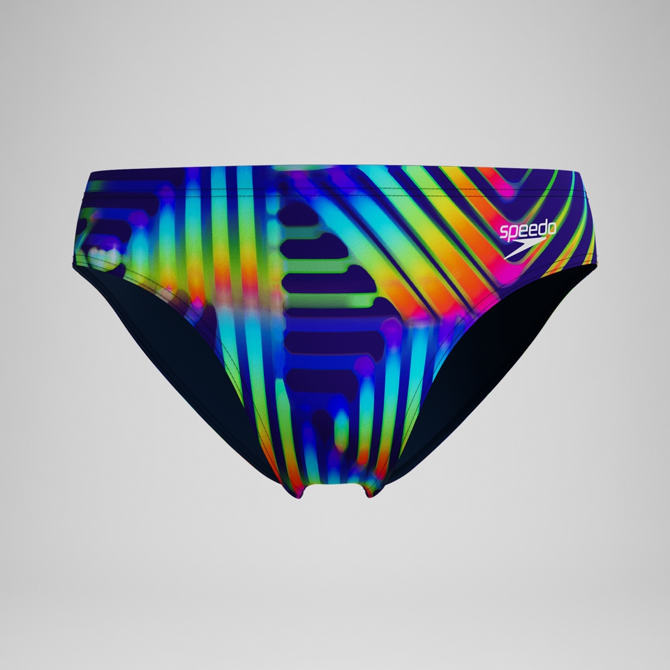 Club Training Bedruckte Badehose 8 cm Marineblau/Grün für Herren