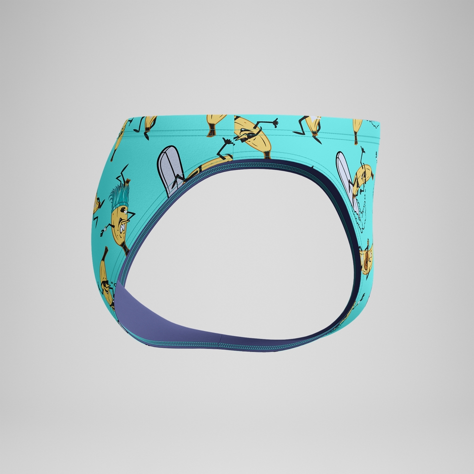 Men's Club Training 5cm Printed Brief Turquoise
