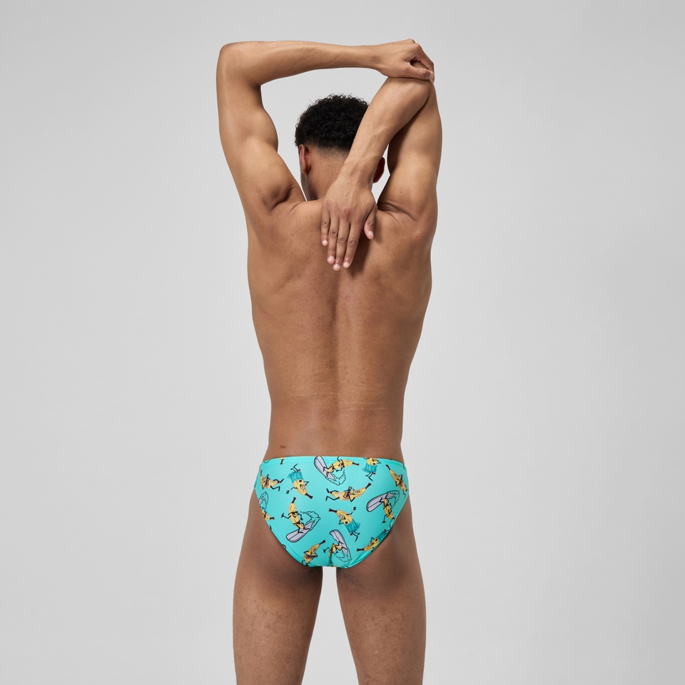 Men's Club Training 5cm Printed Brief Turquoise