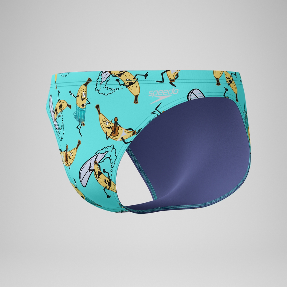 Men's Club Training 5cm Printed Brief Turquoise