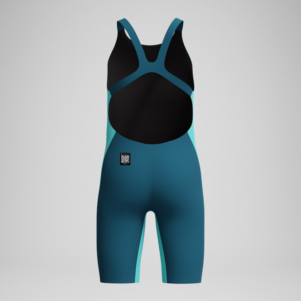 Girls' Fastskin Endurance+ Max Openback Kneeskin Turquoise