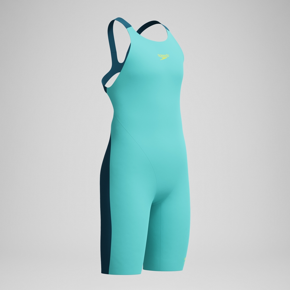 Combinaison partielle Fille Max Fastskin Endurance+ dos ouvert turquoise