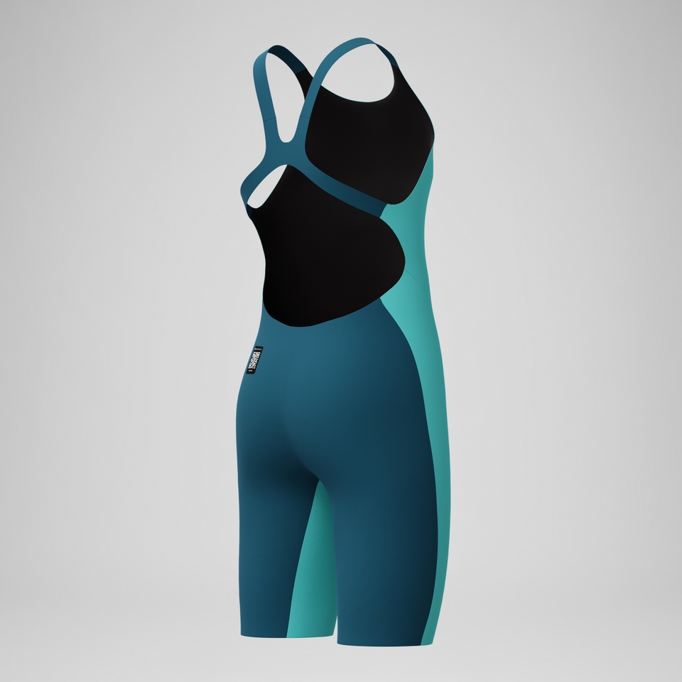 Combinaison partielle Fille Max Fastskin Endurance+ dos ouvert turquoise