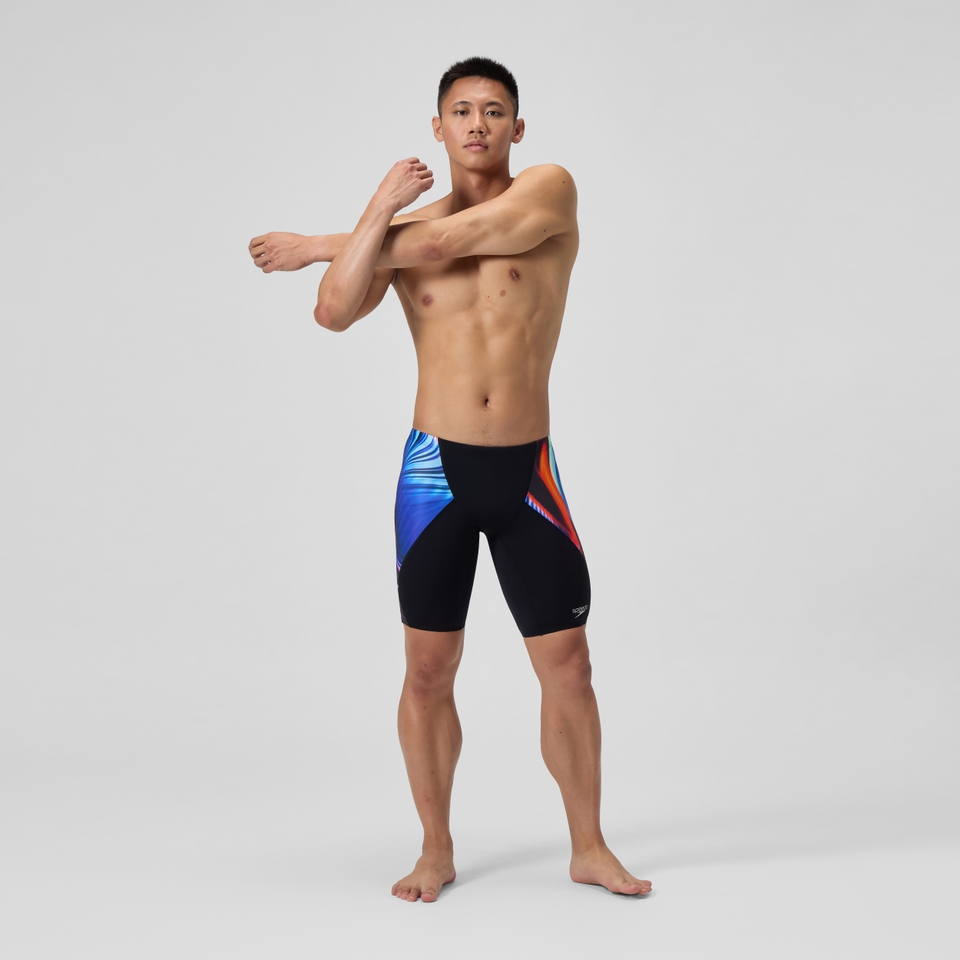 Men's Club Training Printed V-Cut Jammer Navy/Red