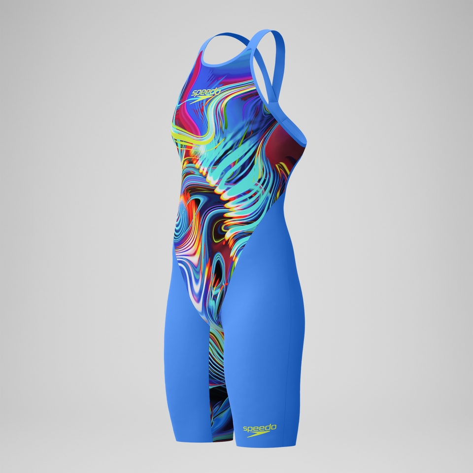 Fastskin LZR Pure Valor 2.0 Schwimmanzug mit offenem Rücken Blau/Pink für Damen