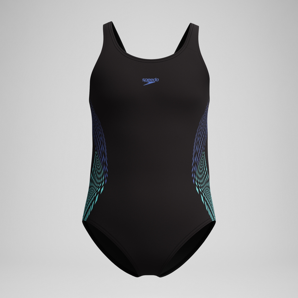 Maillot de bain Fille Placement Muscleback noir/bleu