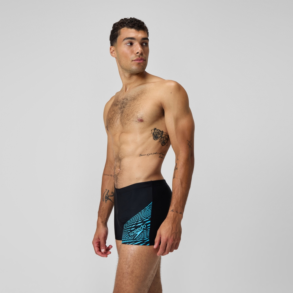 Men's Medley Logo Aquashort Black/Blue