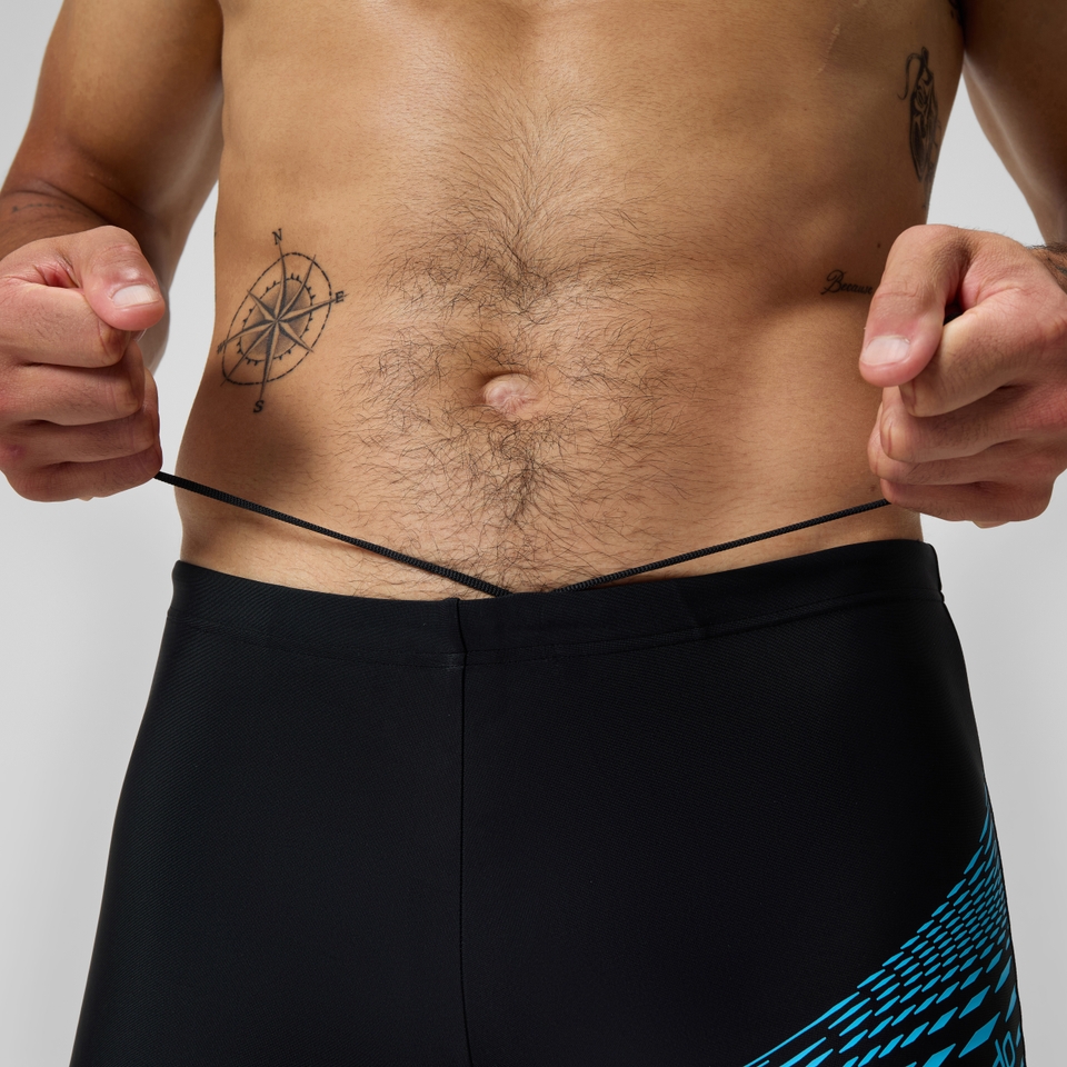Men's Medley Logo Aquashort Black/Blue