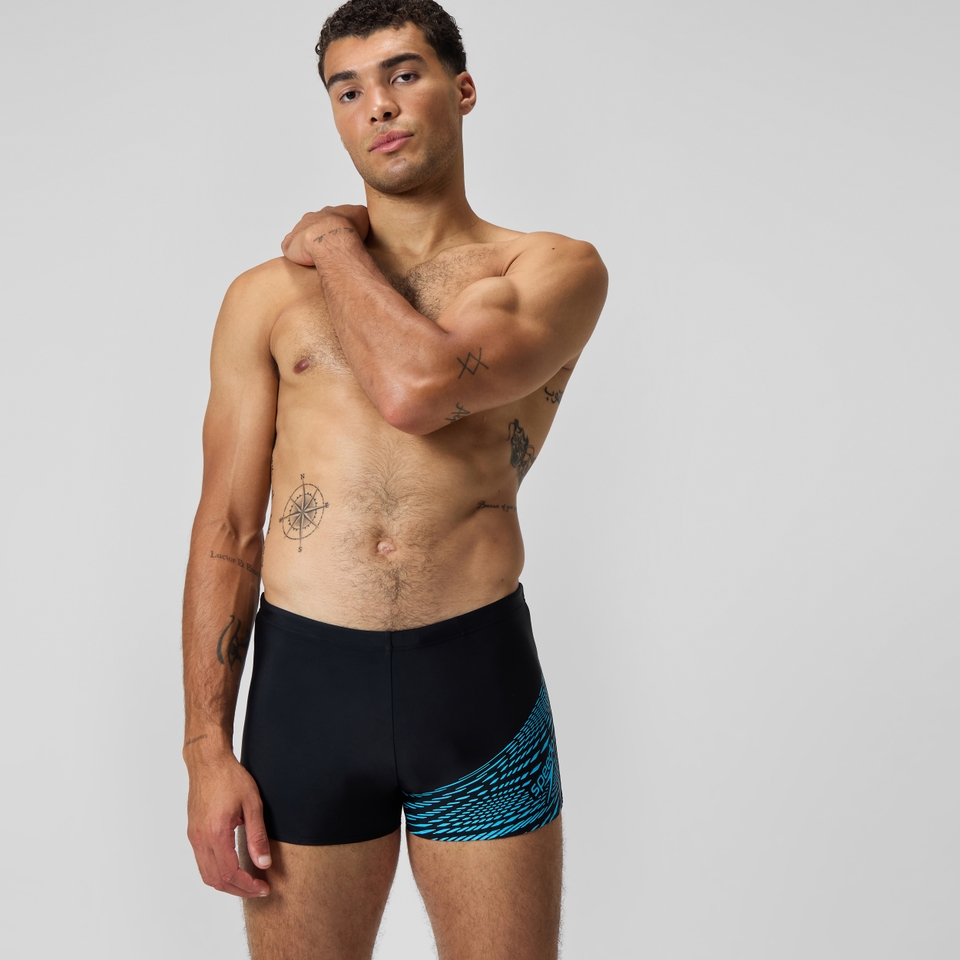 Men's Medley Logo Aquashort Black/Blue