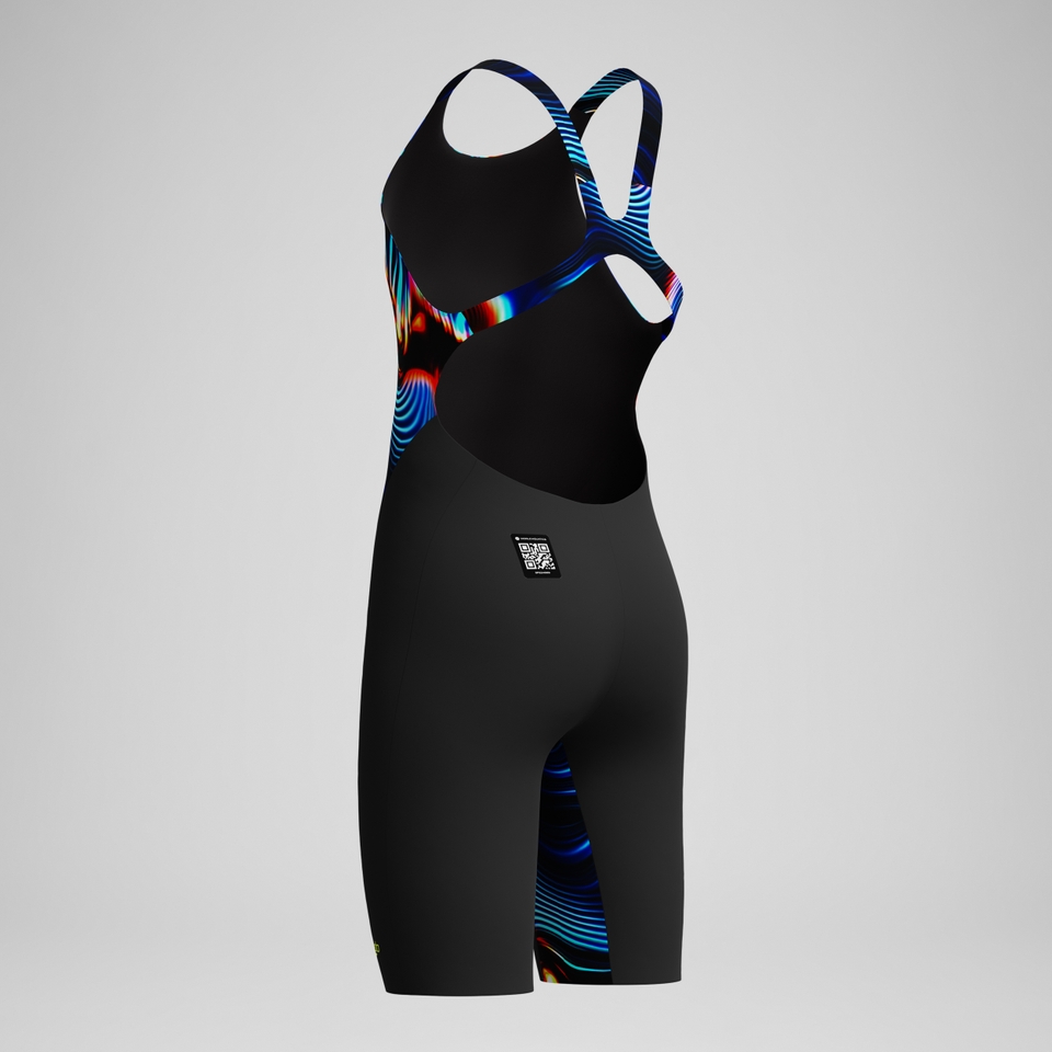 Girls' Fastskin Endurance+ Max Openback Kneeskin Black/Blue
