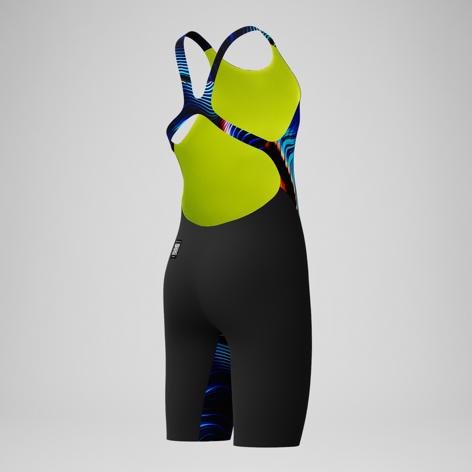 Fastskin Endurance+ Max Schwimmanzug mit offenem Rücken Schwarz/Blau für Mädchen