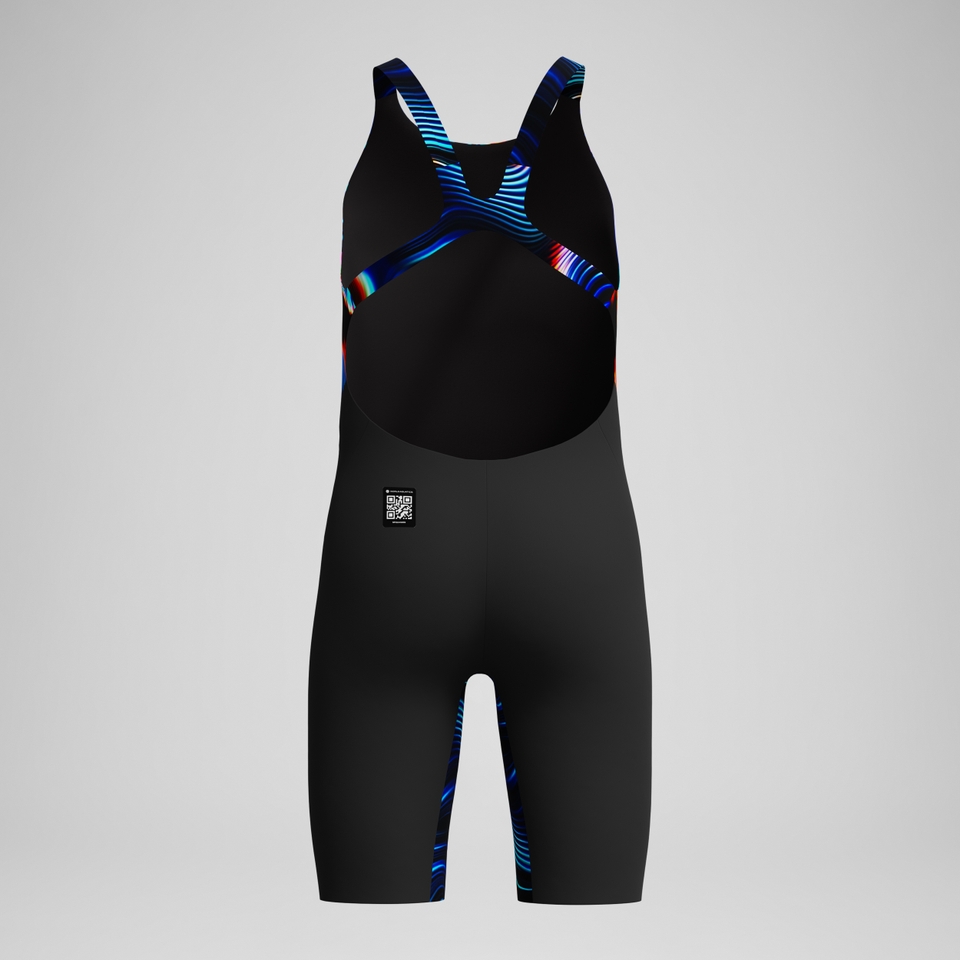 Girls' Fastskin Endurance+ Max Openback Kneeskin Black/Blue