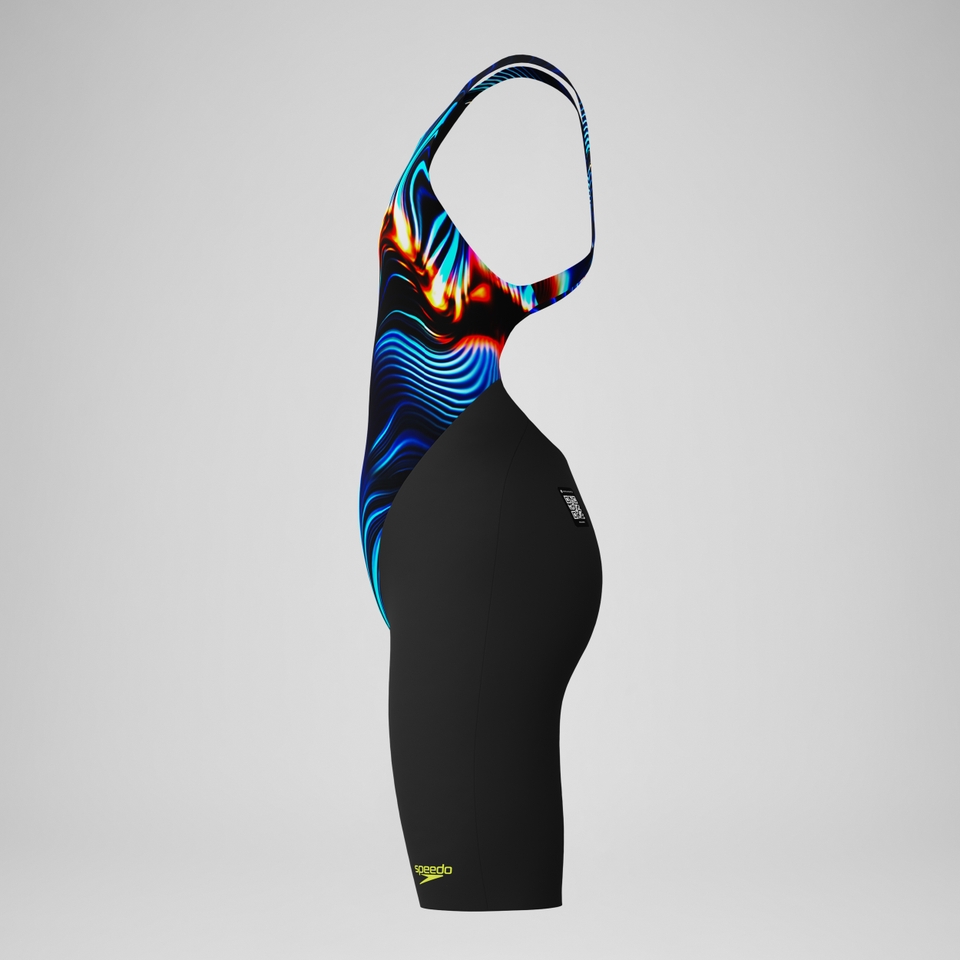 Girls' Fastskin Endurance+ Max Openback Kneeskin Black/Blue
