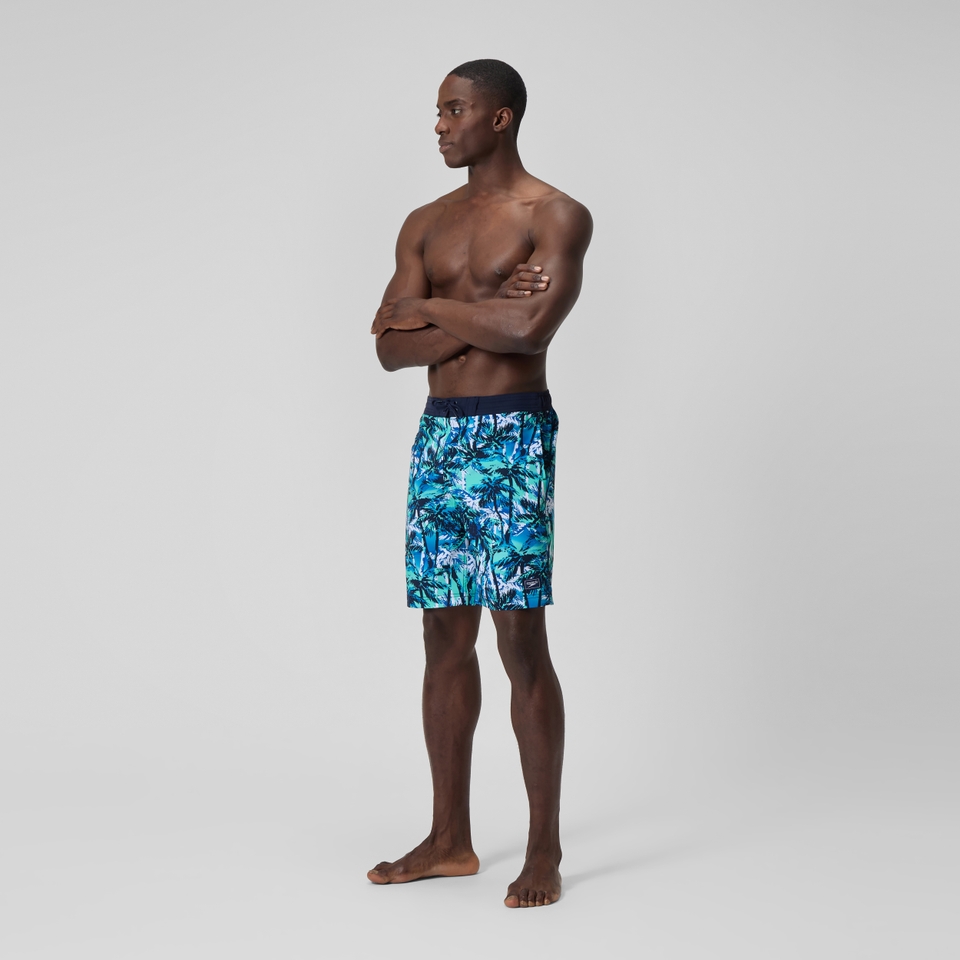 Bondi Bedruckte Badeshorts 50 cm Blau für Herren